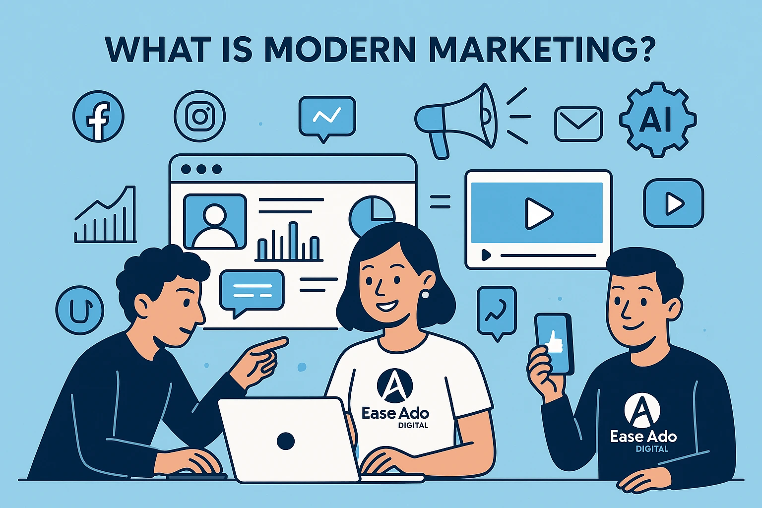 Traditional Marketing Versus Modern Marketing: What Is Right For You In 2025? | Ease Ado - Top Digital Marketing Company In Mira Road
