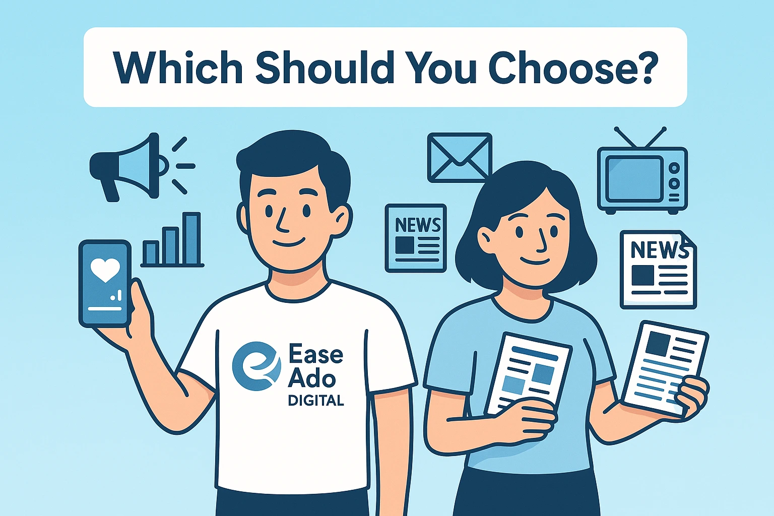 Traditional Marketing Versus Modern Marketing: What Is Right For You In 2025? | Ease Ado - Top Digital Marketing Company In Mira Road